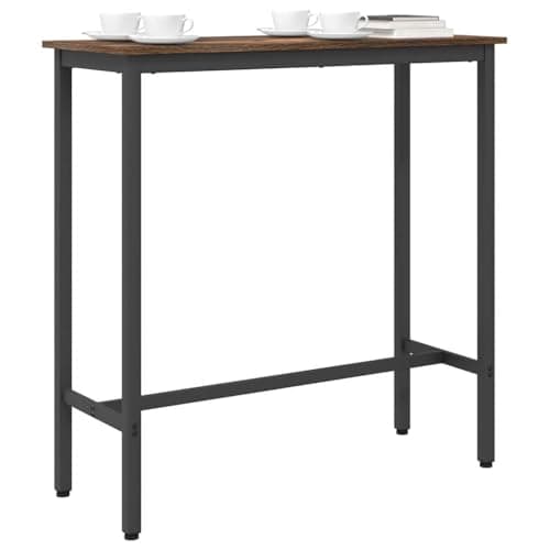 vidaXL Mesa Roble Ahumado 100 x 40 x 100,5 cm, Mesa Ajustable, Rectangular, Moderna, Ideal para Trabajar, Altura Ajustable, Madera Duradera, Patas de Acero
