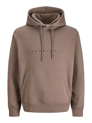 JACK & JONES Jjestar JJ Sudadera con Capucha Noos PLS, Talla Grande, Halcón, 6XL
