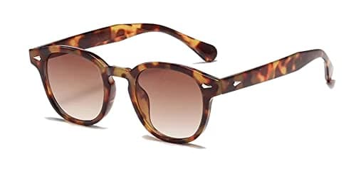 LHSDMOAT Gafas de sol redondas UV400 vintage Style Depp para hombres y mujeres, gafas viaje de conducción moda para senderismo