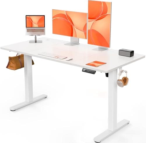ErGear Escritorio Elevable Eléctrico, Escritorio Ajustable en Altura 140 x 70 cm, Mesa Elevable con Panel Inteligente de 7 Memorias, Mesa Escritorio Oficina en Casa con Tablero Ensamblado