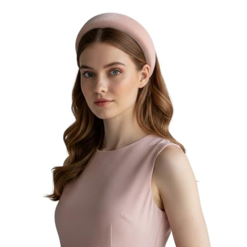 Diadema de torciopelo acolchada para mujer