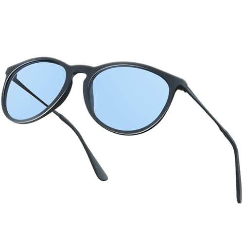 Perkanion Gafas de Sol Mujer Polarizadas - Protección UV400 Redondas Cat Eye Lentes de Sol Mujer Conducir Viajes