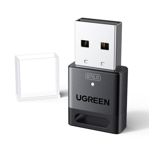 UGREEN USB Bluetooth 6.0 Adaptador Bluetooth para PC Adapter Dongle Solo Sirve para Windows 11/10/8.1 Compatible con Teclado Ratón Altavoces Auriculares Mando de PS5 PS4