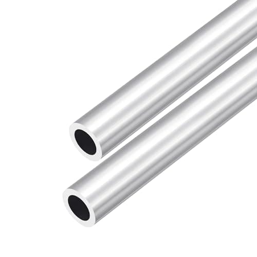 DMiotech 2 Paquete (24mm OD x 16mm ID) Tubo Redondo de Aluminio 6063 de 300mm de Longitud para Construcción de Estructuras Metálicas y Proyectos de Bricolaje