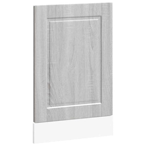 vidaXL Panel para lavavajillas Porto Madera contrachapada Gris Sonoma, Panel Frontal de lavavajillas, Panel, Panel de Puerta Frontal de lavavajillas