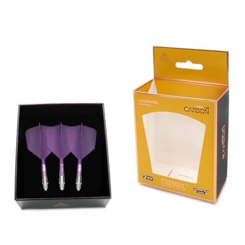 CUESUL Rost T19 Eje de dardo Integrado de Carbono y Vuelo de ala Grande, Conjunto de 3