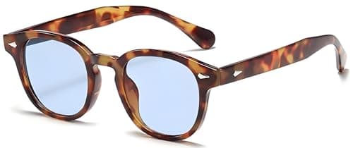 LHSDMOAT Gafas de sol redondas UV400 vintage Style Depp para hombres y mujeres, gafas viaje de conducción moda para senderismo