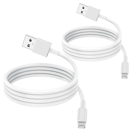 Paquete de 2 Cables de Cargador de iPhone con certificación MFi de Apple de 2 m, Cable de Cable Apple Lightning a USB de 2 Metros para iPhone 11 / 11Pro / 11Max / X/XS/XR/XS MAX / 8/7/6 / iPad