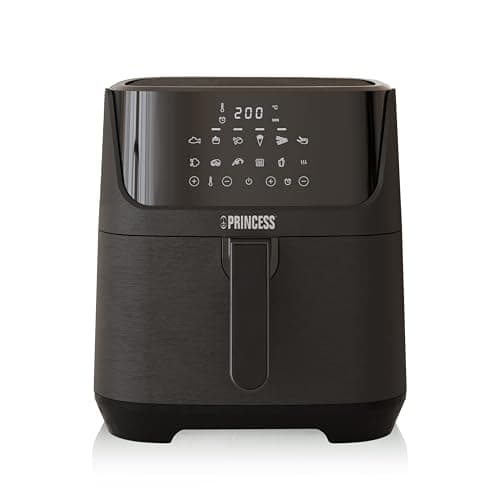 Princess Freidora sin Aceite Digital 6,5 L con Separador Extraíble, 12 Programas, Pantalla Táctil, Hasta 60% Ahorro de Energía, Cocina sin Aceite, para 1,5 kg Patatas, Negra, 182061