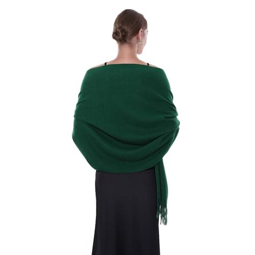 SWAT PANY Bufanda Mujer Clásico Invierno Llanura Verde Bufanda Estola Mujer Festivo Vestido De Noche