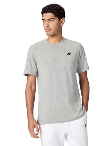 Nike M Nsw Club Tee T-shirt, Hombre, Dk Grey Heather/ Black, XS