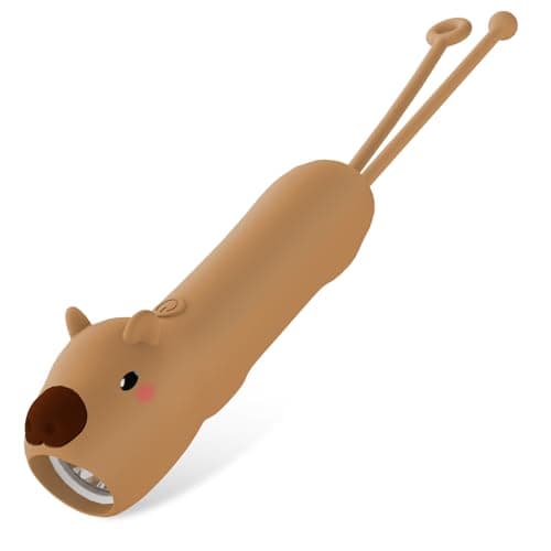 ZKLiLi Capibala Linterna recargable para niños, linterna led para niños y niñas, adecuada para acampar y explorar al aire libre estudiantes, divertida y ligera linterna, regalo de cumpleaños