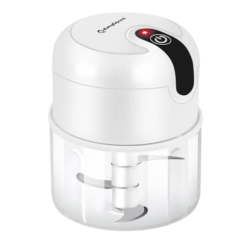 Picadora Electrica, Mini Picador Eléctrico de Alimentos,Recargable USB Type-C, Capacidad 250 mL, 2 Cuchillas Acero Inoxidable, Portatil Batidora Trituradora Utilizado Para Cebolla, Ajo, Carne, Vegetal