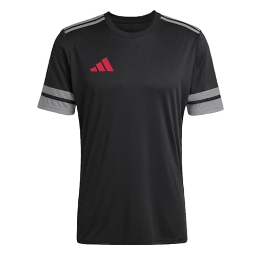Adidas Uomo SQUADRA25 Jersey Short Sleeve, Black/Team Grey Four/Pure Ruby, M