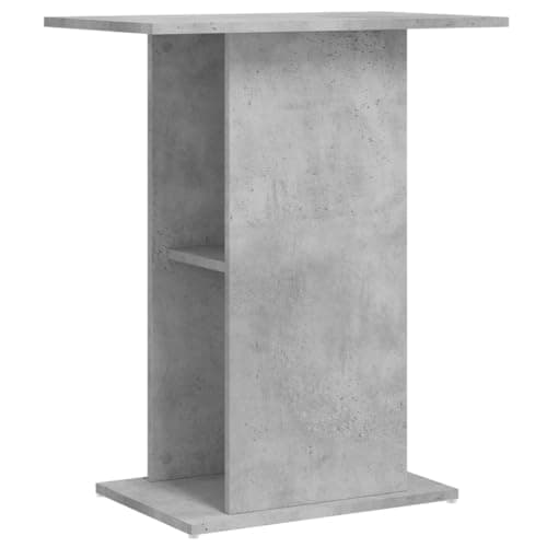 vidaXL Soporte Acuario Madera ingeniería Gris hormigón 60,5x36x72,5 cm