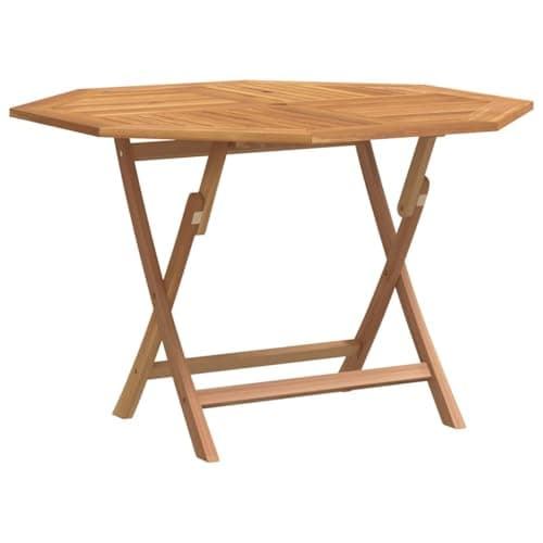 vidaXL Mesa de Jardín Plegable de Madera Maciza de Teca 110x110x75 cm - Muebles de Exterior para Patio