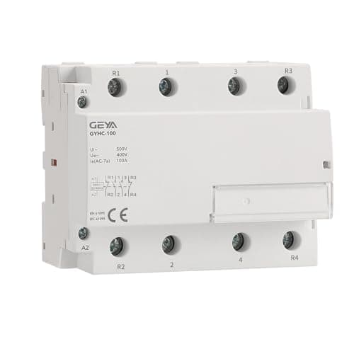 GEYA Contactor modular automático Control de circuito doméstico Montaje en riel DIN 4Pole 100A 2NO 2NC AC220V
