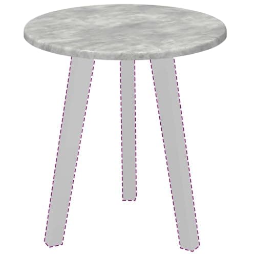 vidaXL Encimera Gris hormigón 40 x 40 x 1,5 cm Madera de ingeniería, Una Mesa de jardín Redonda, Moderna para Exteriores, Muebles de terraza, Superficie Resistente de Madera