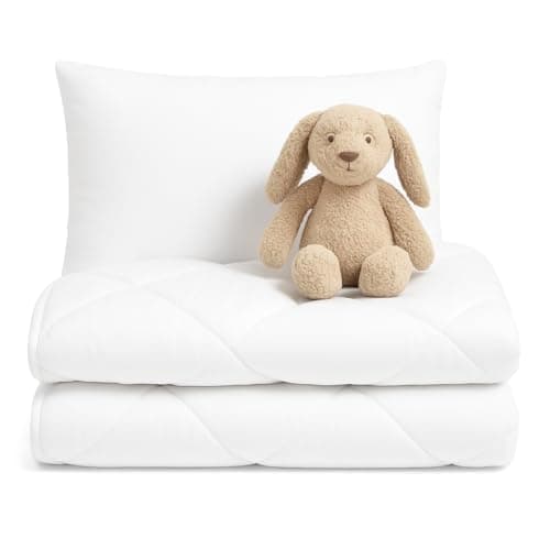 SOHYGGE - Juego de edredón Infantil 100x135 cm con Almohada 35x55 cm – para Cuna 70x140 – Ultra Suave, Relleno nórdico 4 Estaciones, Lavable 60 °C, Oeko-Tex