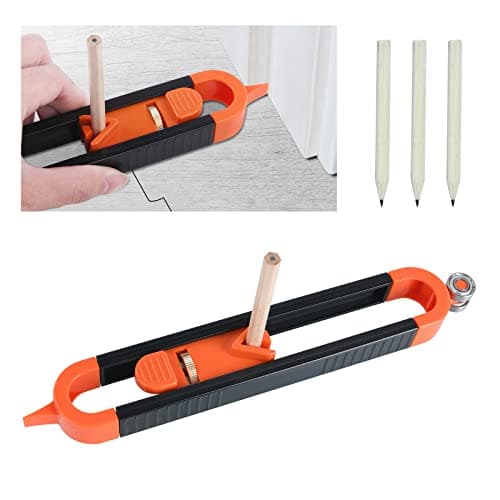 Flintronic Medidor de Contornos con Bloqueo, 233 mm Medidor Contornos Precision con 3 Lápiz, Duplicador de Contornos, Medidor de Formas Herramienta de Perfil para Medición Esquinas Irregulares