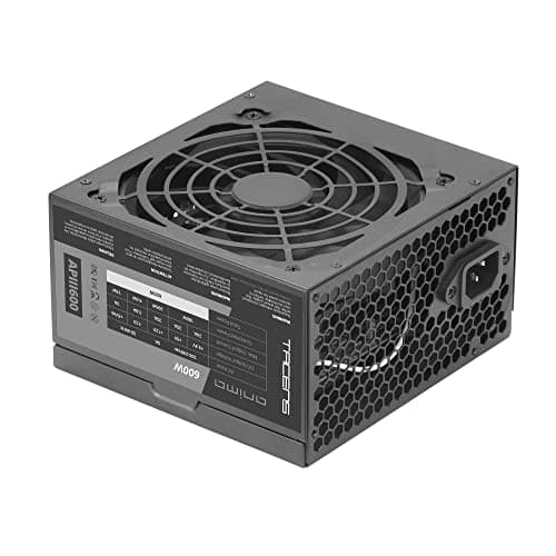 Tacens Anima APIII600, Fuente Alimentación PC ATX 600W, Tecnología SMD 85% Bronze 12V, Ventilador Ultra-silencioso 12cm, Negro