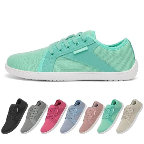 SAGUARO Zapatillas Barefoot Hombre Mujer Calzado Minimalistas Transpirable y Antideslizante Zapatos Descalzos Casuales Zapatillas de Trail para Caminar Gimnasio, Luck Ⅰ, Verde, 36 EU