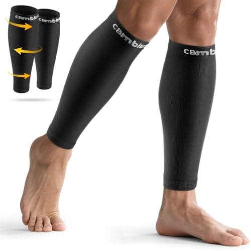 CAMBIVO Medias de Compresión Mujer Hombre 2 Pares, Calcetines Compresion, Pantorrilleras Compresion, Calcetines de Compresión, para Deportes, Running, Fútbol, Ciclismo, Varices, Circulacion Piernas