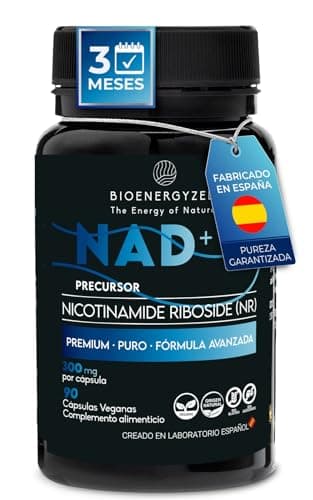 100% NAD PURO Alta Absorción, 300mg - Laboratorio Español - Salud celular, Antiedad y Energía - Pack Ahorro XL / 3 Meses - NAD+ Nicotinamide Riboside - Puro y Potente Sin Añadidos, Grado Farmacéutico