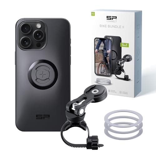 SP CONNECT Soporte de teléfono móvil para Bicicleta | SPC+ | para iPhone 15 Pro MAX | para Manillar de Bicicleta, para Todos los teléfonos Inteligentes como iPhone Samsung