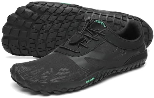 SAGUARO Hombre Mujer Barefoot Zapatillas de Trail Running Minimalistas Zapatillas de Deporte Fitness Zapatos Descalzos para Correr en Montaña Escarpines de Agua, Ink Black, 42 EU