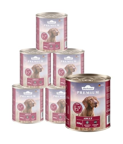 Dehner Comida para Perros, Vacuno, 6 x 800 g (4800 g)