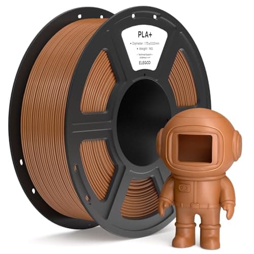 ELEGOO Filamento PLA+ 1.75 1KG Marrón, Filamento PLA Plus para Impresora 3D, Precisión Dimensional +/- 0.02mm, Carrete Filamento 3D, para Mayoría Impresoras 3D