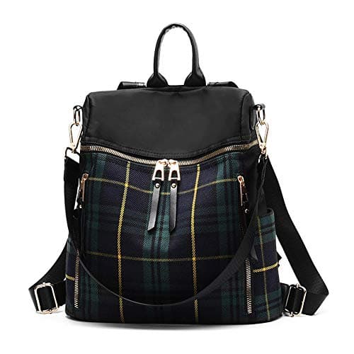 zhongningyifeng Mochila para mujer impermeable, de nailon, ligera, moderna, informal, de viaje, bolso de día (geen, Mediano)
