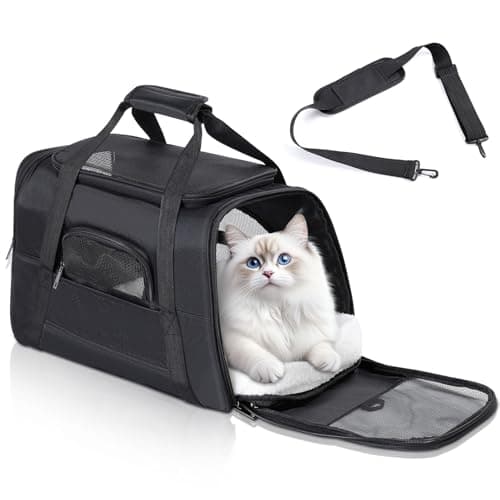 Romon Transportín Gato Perro, Transportin Perro Pequeño Cat Carrier, Bolsa Transporte Transpirable para Mascotas, Transportin Perro para Pequeños Plegable Bolso Gatos Cachorros Gatitos de hasta 6 Kg