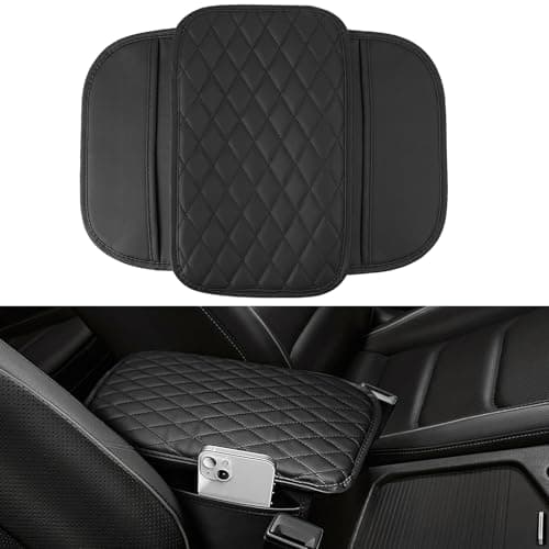 TPTGIAR Funda Reposabrazos Coche Universal, Cojín de Funda Coche Accesorios, Accesorios Coche Interior con 2 Bolsas de Almacenamiento, Impermeable Accesorios para Coche Interior para Reposabrazos