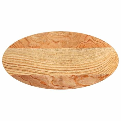 vidaXL Tablero de Mesa Ovalado Madera Maciza de Roble 80x40x4 cm
