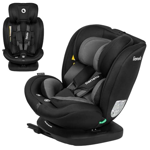 Lionelo Bastiaan i-Size Silla de coche giratoria 360 para niños de 0-36 kg o de 40-140 cm, instalación en sentido de la marcha y en sentido contrario a la marcha, ISOFIX TopTether