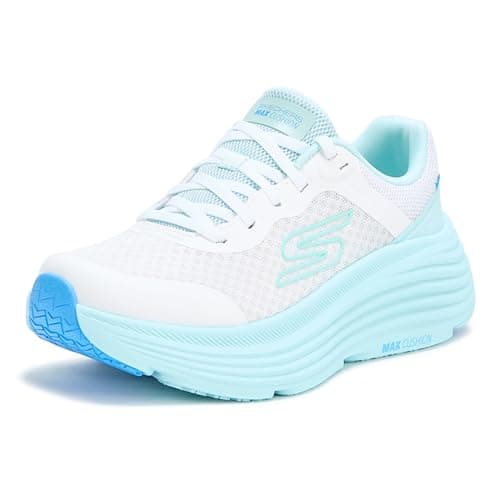 Skechers MAX Cushioning Endeavour Canova - Zapatillas Deportivas para Mujer, Ribete sintético Blanco y Azul Claro, 41 EU