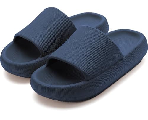 Donpapa Zapatillas Mujer Chanclas Hombre Sandalias Baño Piscina Playa Zapatos Verano Nube Pala plataforma Pantuflas Comodas YZ Azul 39-40
