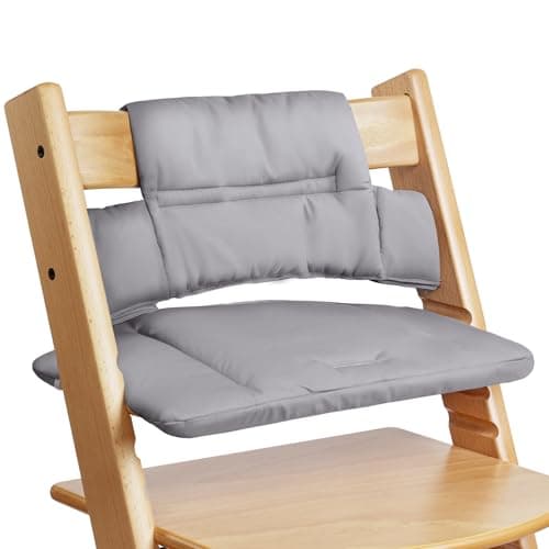 Vicloon Cojín para Trona Compatible con Stokke Tripp Trapp, Funda Trona de Bebe Antideslizantes Universal, con Revestimiento Impermeable, Fácil Limpieza, Suave y Cómodo, Funda de Repuesto (02)