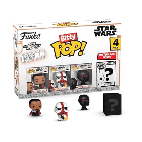 Funko Bitty Pop! 4 Pack: Star Wars - The Mandalorian - Moff Gideon, Incinerator Stormtrooper, Dark Trooper, Mystery Mini Figure - Styles May Vary - 0,9 Pulgadas (2,2 cm) Coleccionable