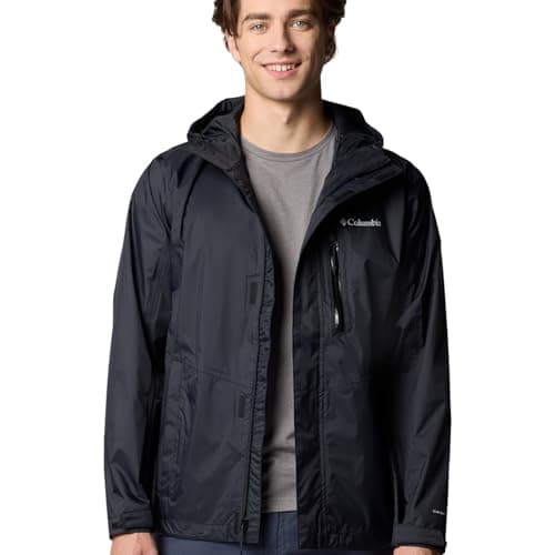 Columbia Pouring Adventure 3 Jacket, Chaqueta impermeable para la lluvia Hombre, Black, S