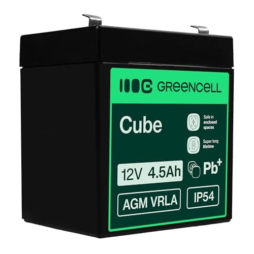 Green Cell Recambio de Batería Gel AGM 12V 4.5Ah Rechargeable Pila Sellada de Plomo ácido batería sin Mantenimiento Batería de Reemplazo para Sistemas de Alarma Antirrobo Video vigilancia