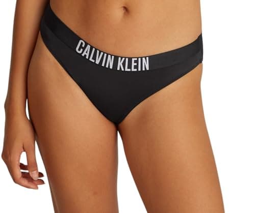 Calvin Klein Braguita de Bikini para Mujer con Logo Tipo, Negro (Pvh Black), M
