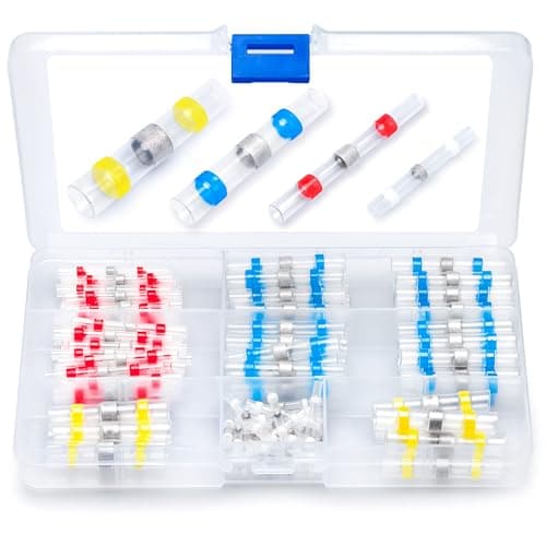 Wirefy Kit 110 Piezas Terminales de Sellado de Soldadura Termorretráctil - Cuerpos Eléctricos Herméticos - Solder Seal a Tope Impermeable - 0,14-6 mm²