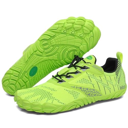 SAGUARO Mujere Barefoot Trail Running Shoes Hombre Zapatos Descalzos para Exterior Interior Verde Intenso 36 EU