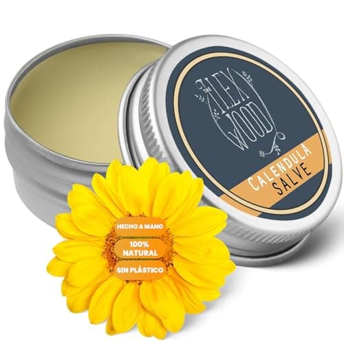 The Ilex Wood - Bálsamo de caléndula: bálsamo totalmente natural que alivia erupciones, picazón, piel seca y eczema. Crema de manos para hombres y mujeres, sin crueldad animal y sin plástico. 100 ml.