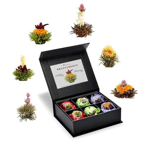 Creano Cofre Magnético Flores de Té Mix 6 uds – Selección Premium de 3 Thés – Caja Decorativa y Chic