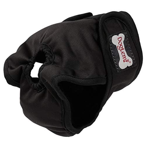 BePetMia Pañales Lavables para Perras, Pañales Reutilizables para Perras en Celo, Female Dog Diapers Sanitarios Altamente Absorbentes (Black, M: 28-40cm)