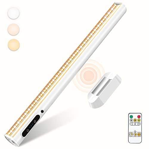 bravzurg Flexo LED Escritorio, 4000mAh Barra de Luz Armario USB Recargable, Lampara Escritorio Bateria Pared Magnetica Sin Cable con Mando a Distancia, Luces Pilas Inalambrica para Cocina Mesa Espejo